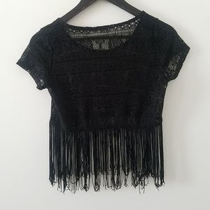 LAST CHANCE ✌Kirra Knit Fringe Crop Top